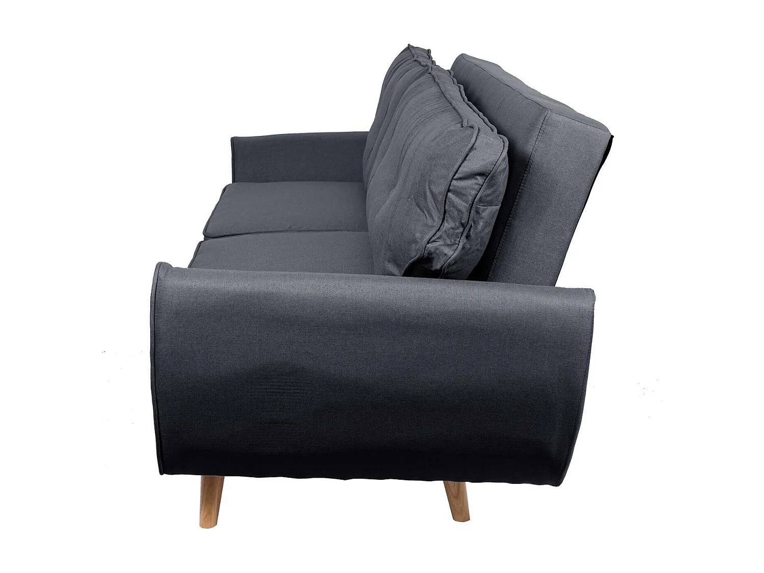 3-seater sofa MCW-J19,  fabric/textile, anthracite