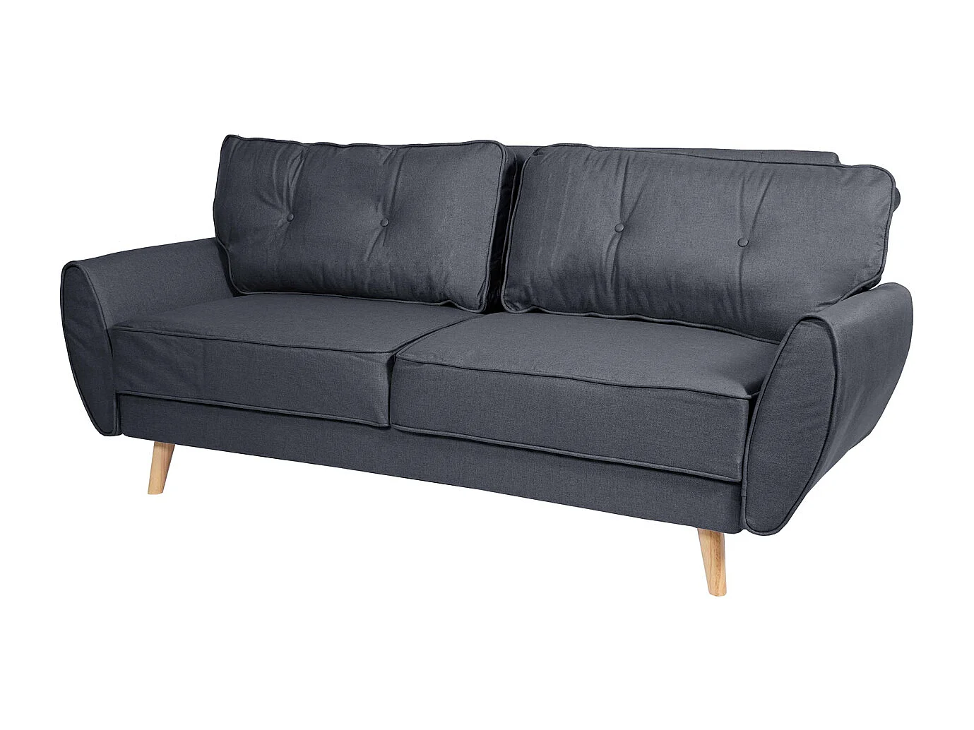 3-seater sofa MCW-J19,  fabric/textile, anthracite