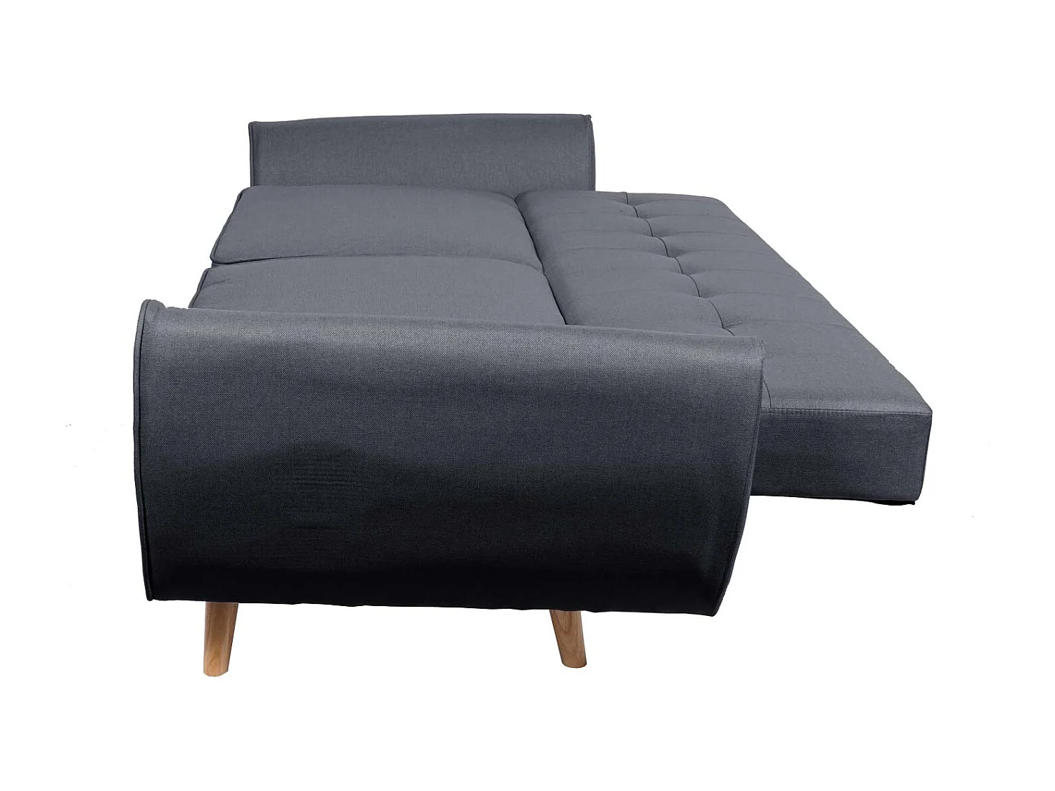 3-seater sofa MCW-J19,  fabric/textile, anthracite