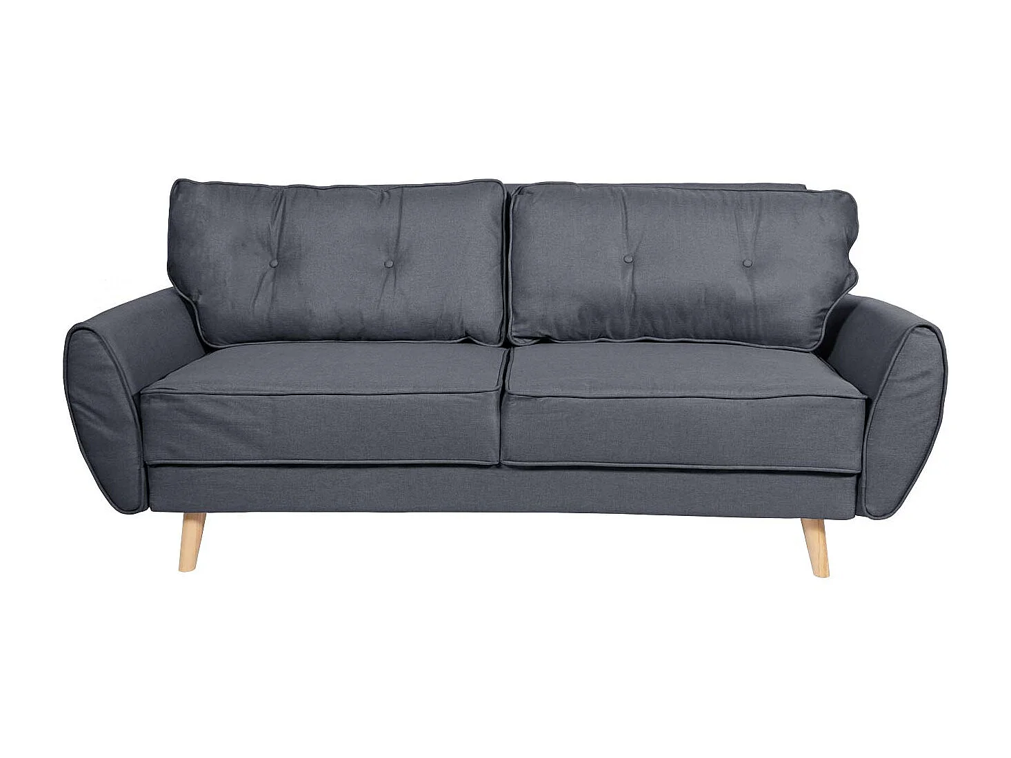 3-seater sofa MCW-J19,  fabric/textile, anthracite