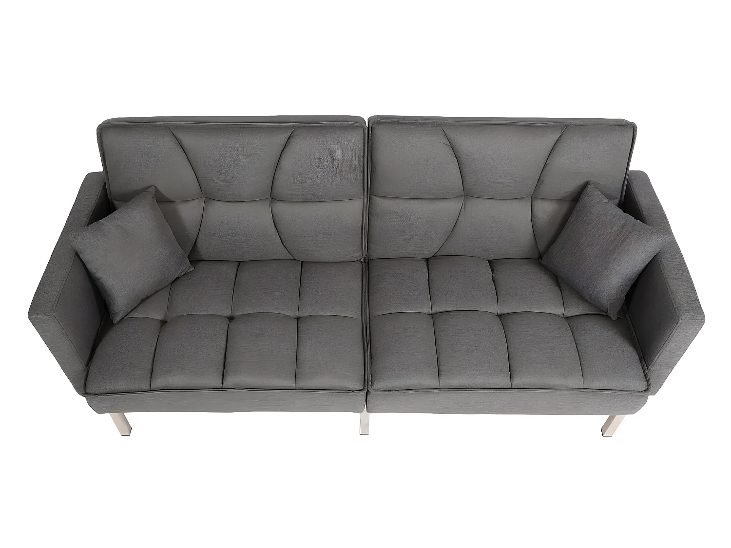 Slaapbank MCW-K65,  stof/textiel grijs