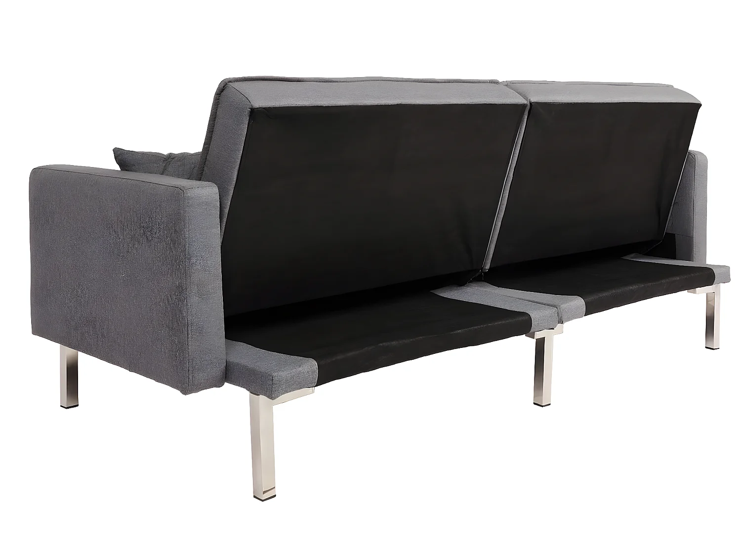 Sofa rozkładana MCW-K65,  tkanina/tekstylia szary