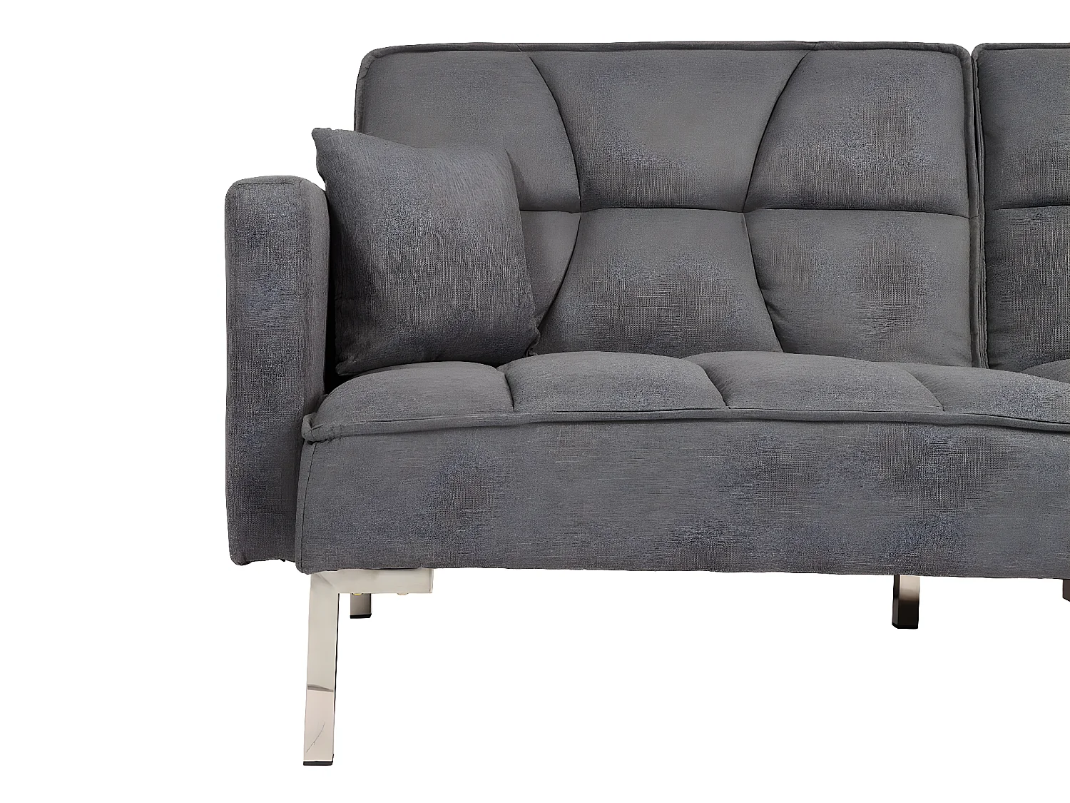 Sofa rozkładana MCW-K65,  tkanina/tekstylia szary