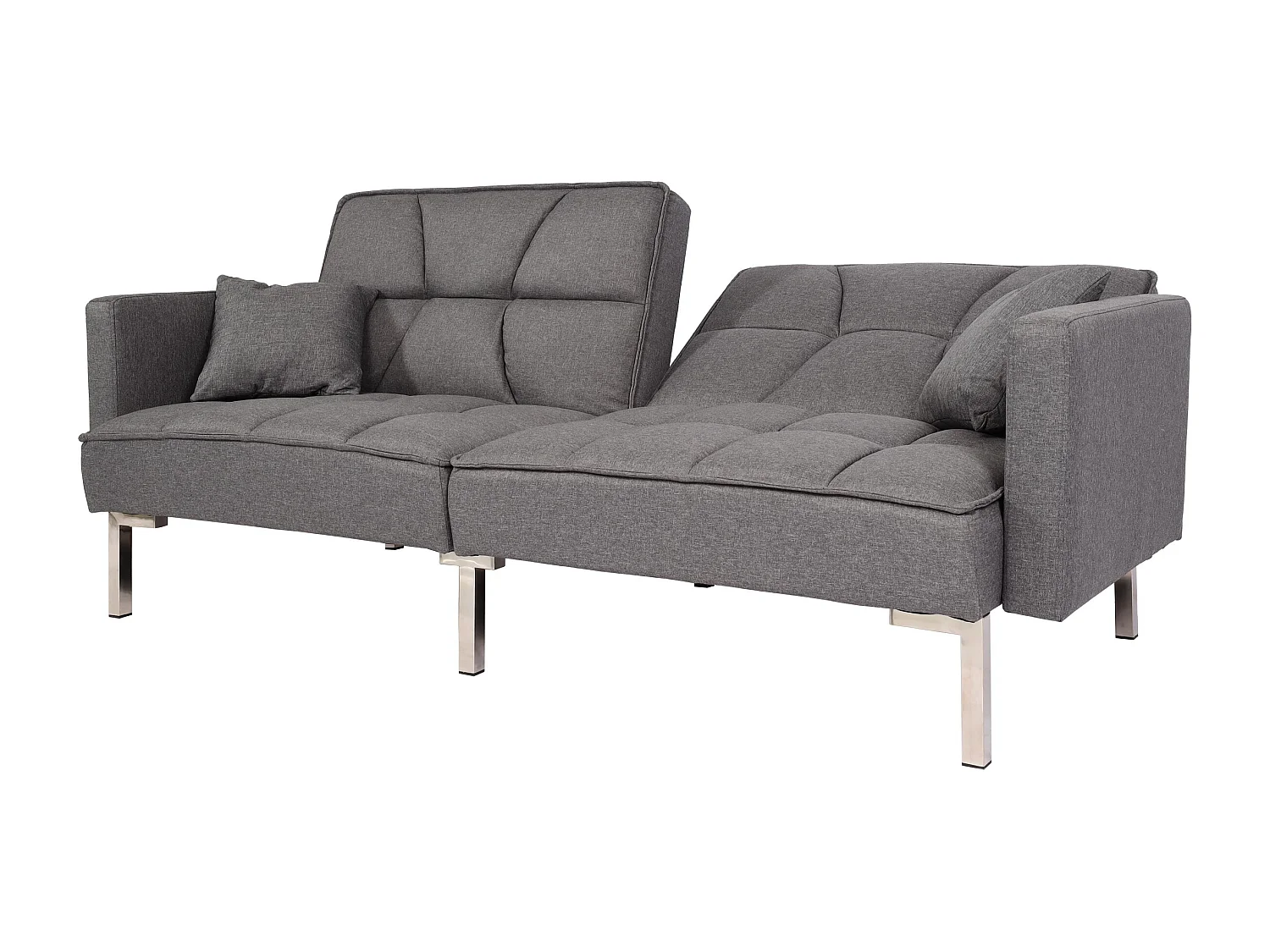 Slaapbank MCW-K65,  stof/textiel grijs