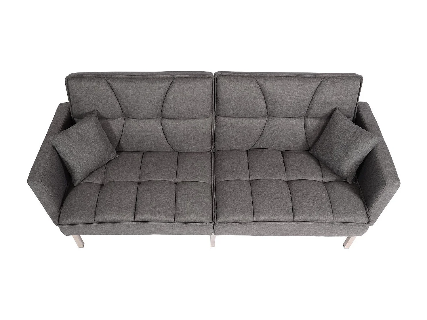 Slaapbank MCW-K65,  stof/textiel grijs