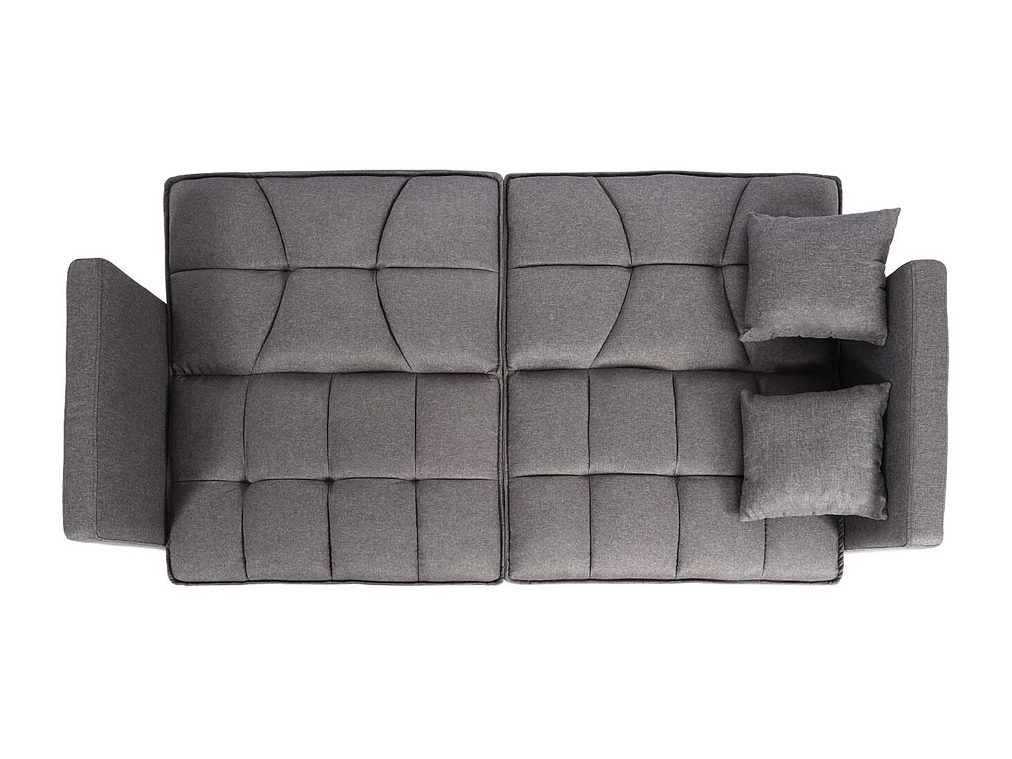 Slaapbank MCW-K65,  stof/textiel grijs