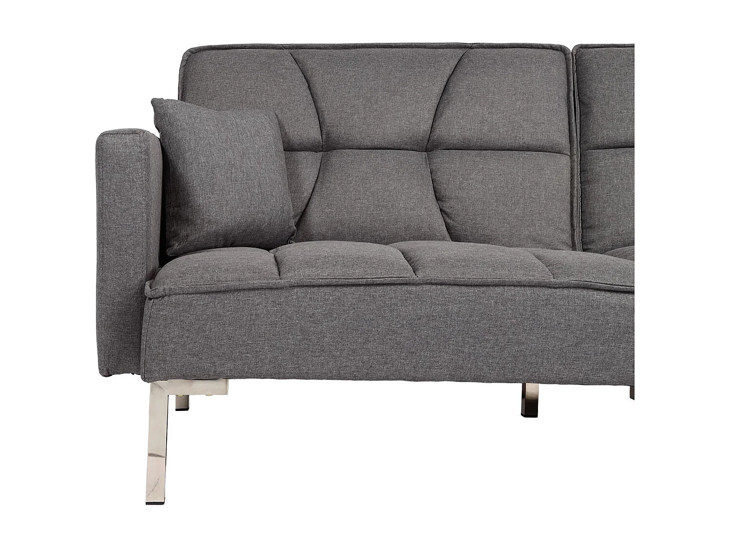 Slaapbank MCW-K65,  stof/textiel grijs