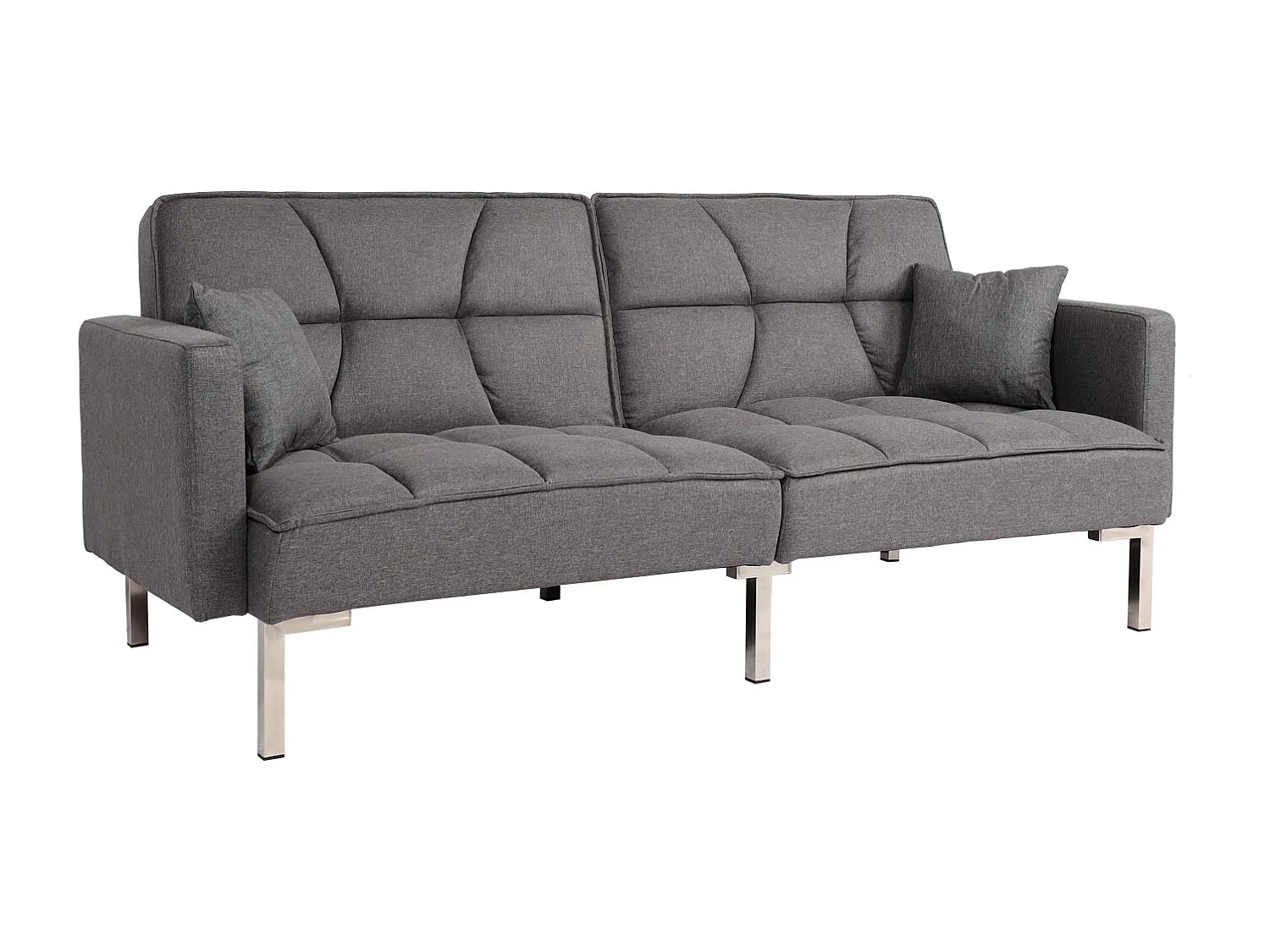 Slaapbank MCW-K65,  stof/textiel grijs