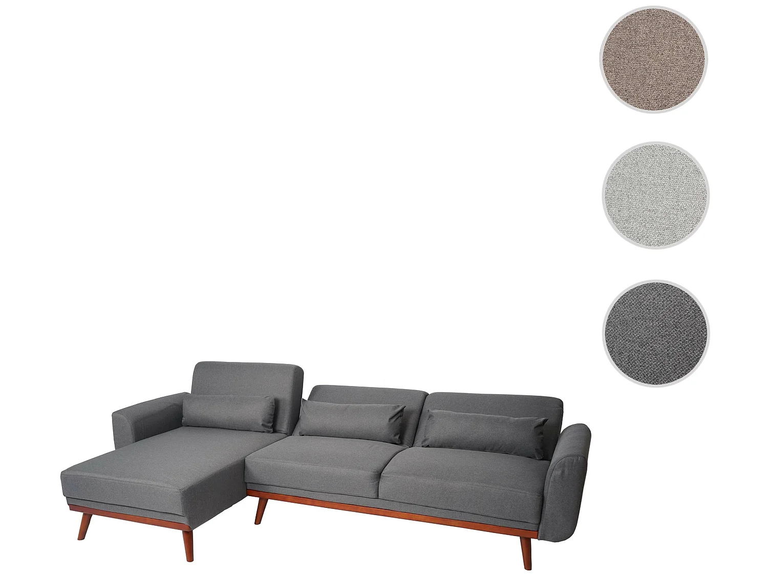 Sofa MCW-J20,  antraciet-grijs