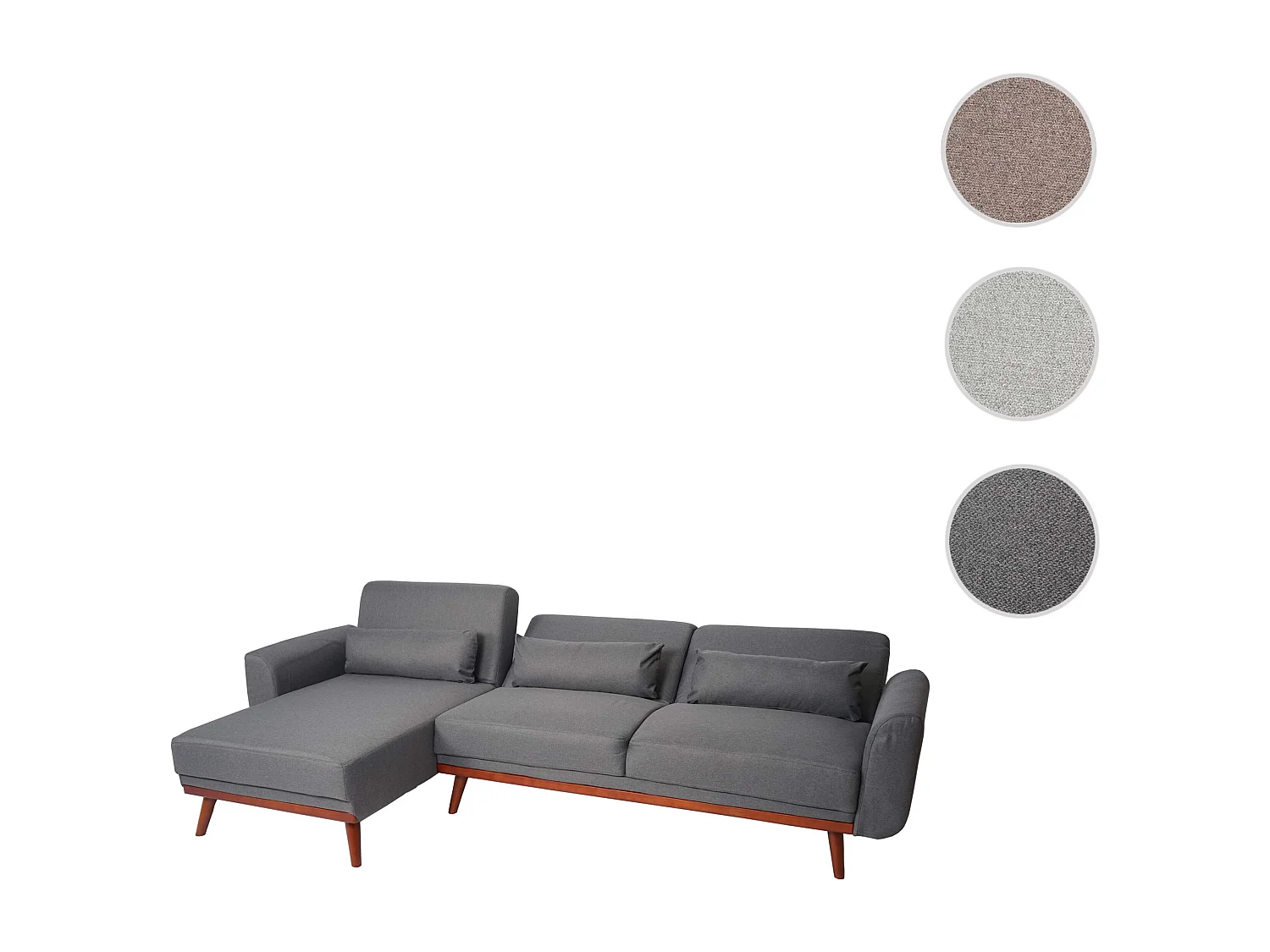 Sofa MCW-J20,  anthracite grey