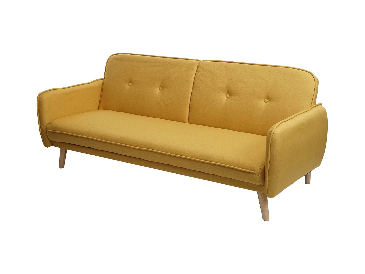 Sofa rozkładana MCW-J18,  żółty