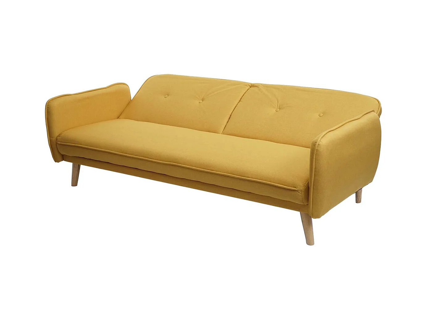 Sofa rozkładana MCW-J18,  żółty