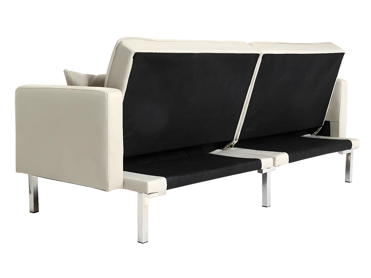 Sofa rozkładana MCW-K65,  tkanina/tekstylia kremowo-beżowy