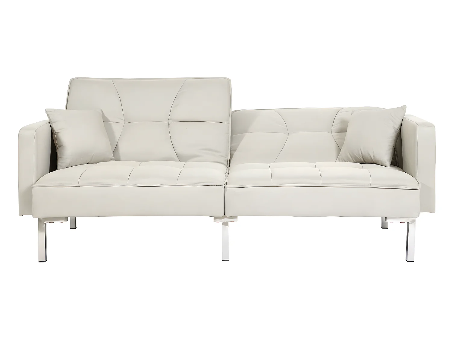 Sofa rozkładana MCW-K65,  tkanina/tekstylia kremowo-beżowy