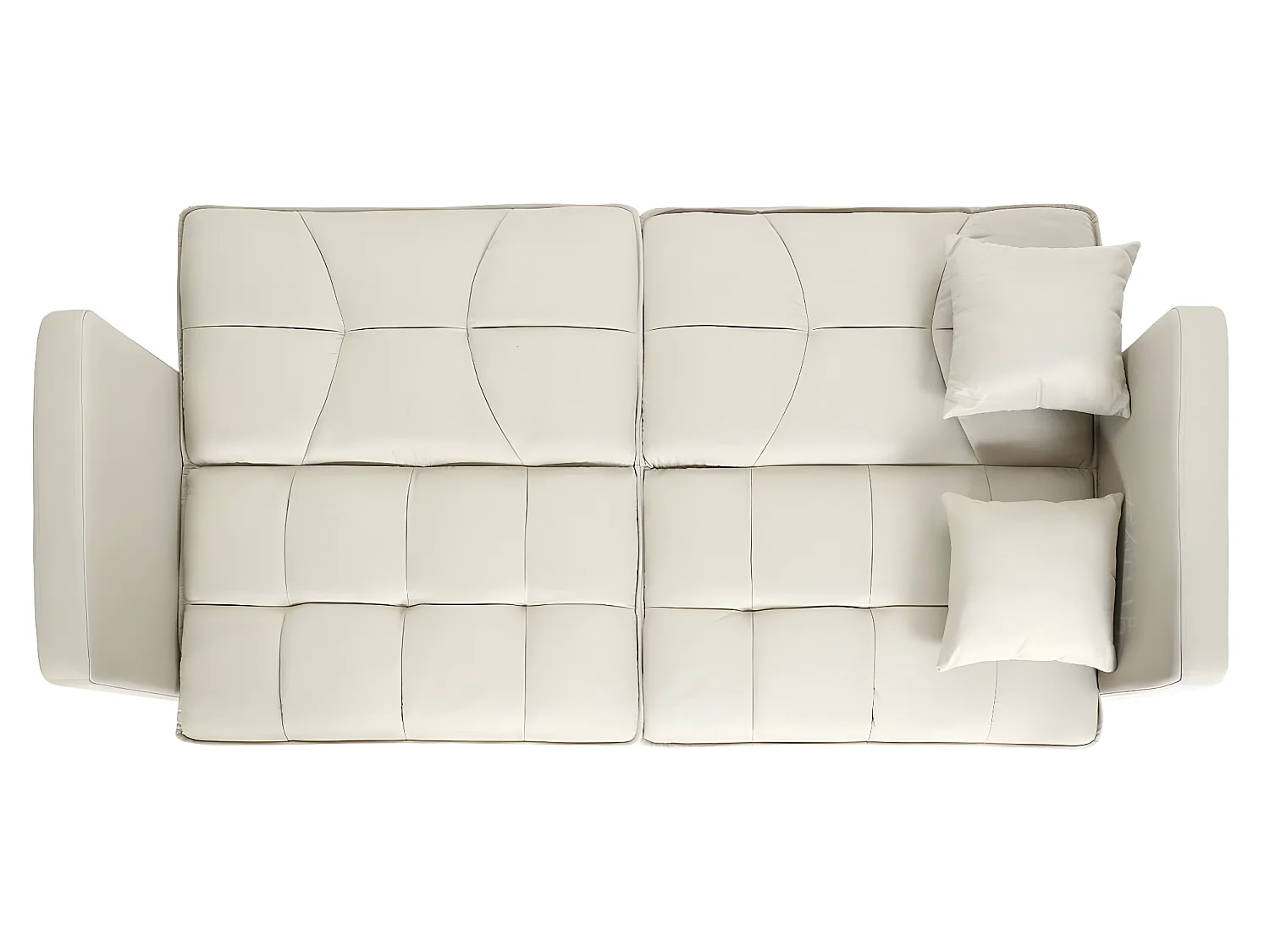 Sofa rozkładana MCW-K65,  tkanina/tekstylia kremowo-beżowy