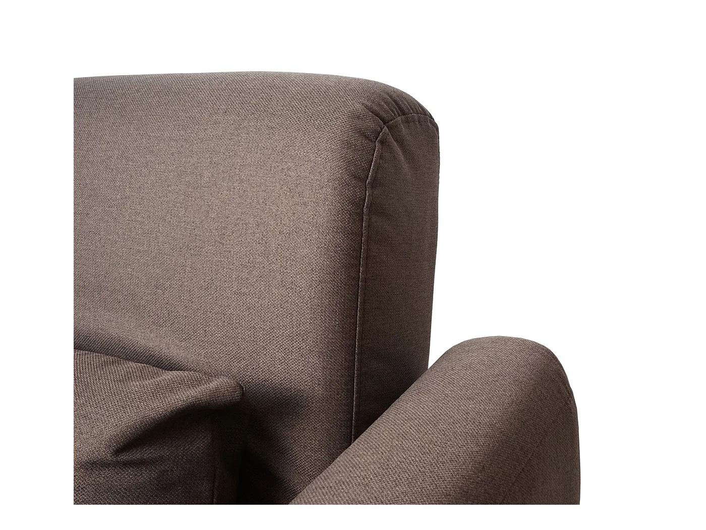 Divano angolare a L penisola 3 posti MCW-J20 tessuto marrone