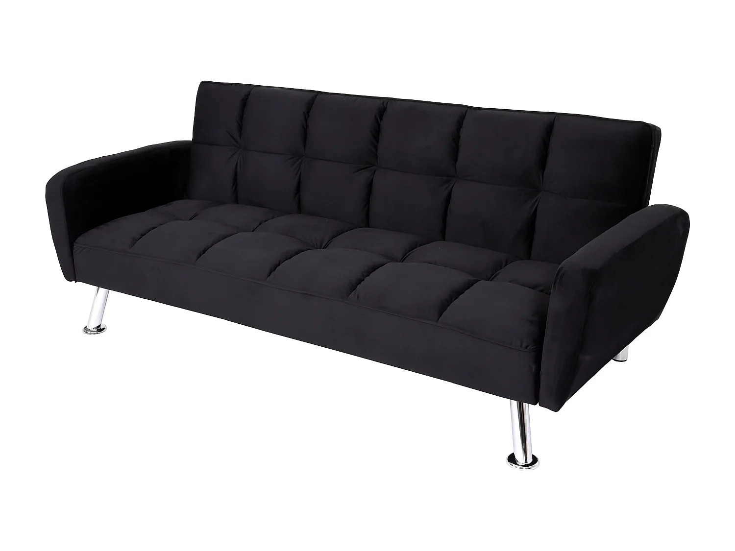 Sofa MCW-K19, Samt schwarz