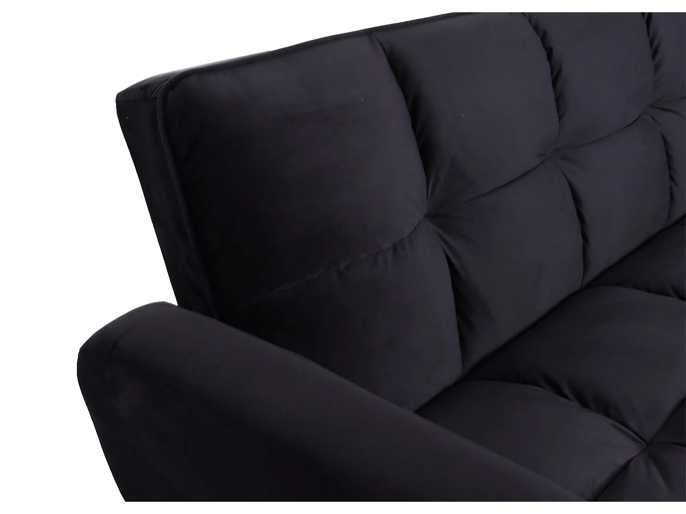 Sofa MCW-K19, Samt schwarz