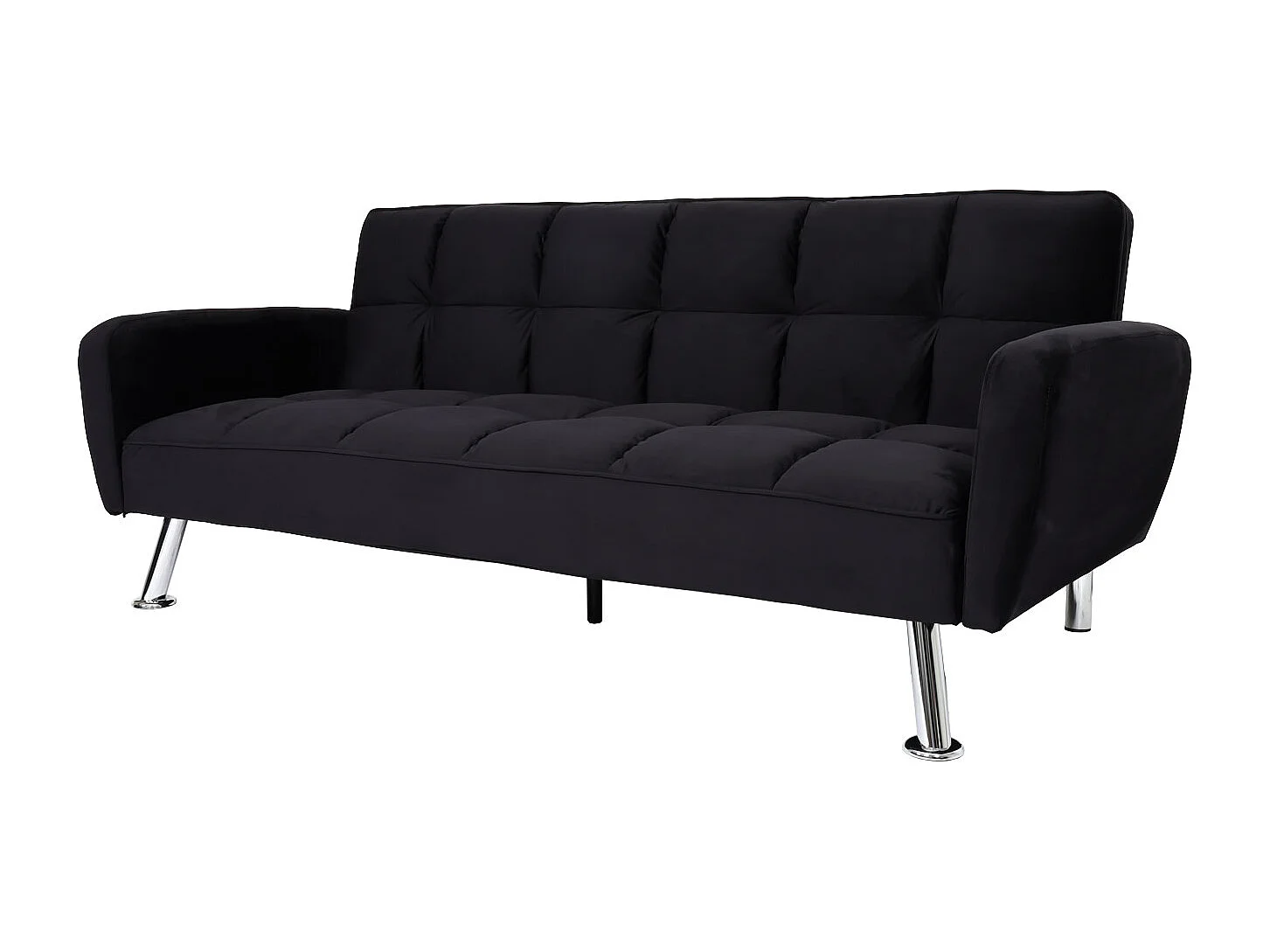 Sofa MCW-K19, Samt schwarz