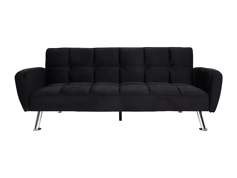 Sofa MCW-K19, Samt schwarz