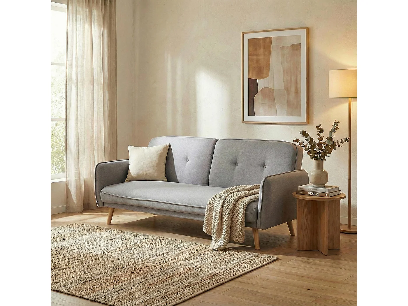 Schlafsofa MCW-J18, Grau
