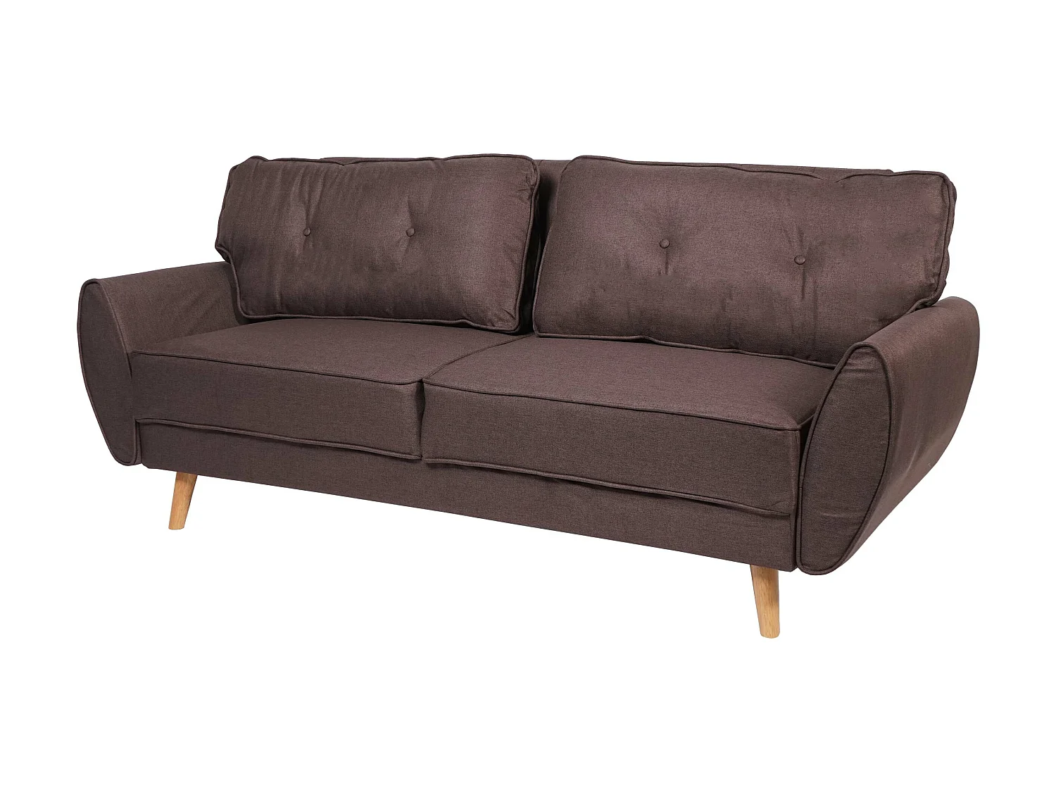 Divano letto schienale regolabile MCW-J19 tessuto marrone