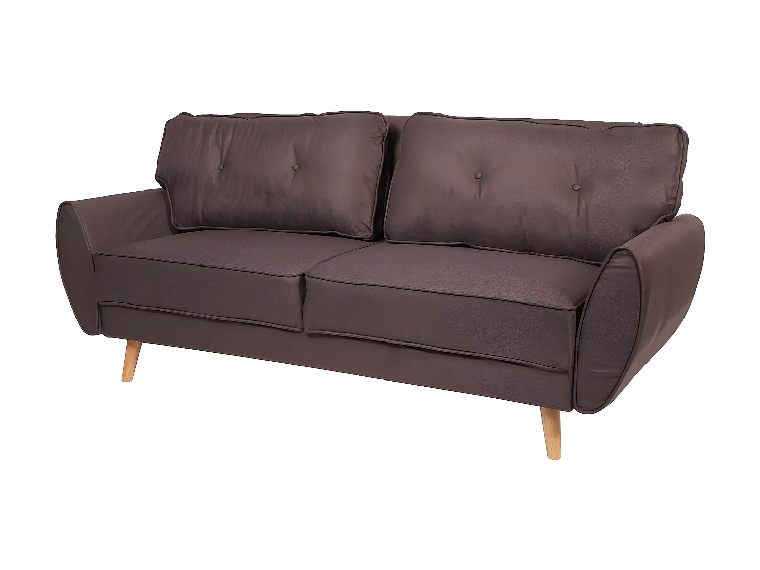 Divano letto schienale regolabile MCW-J19 tessuto marrone