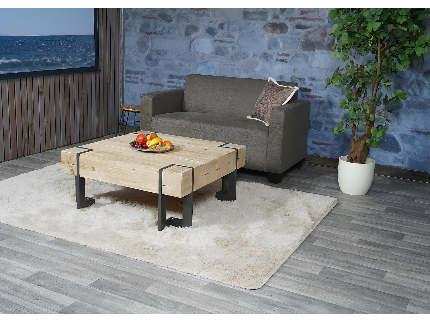 2-zitsbank Moncalieri loungebank,  bruin