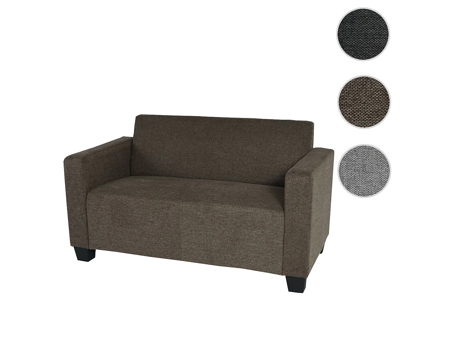 2er Sofa Couch Moncalieri Loungesofa, Braun