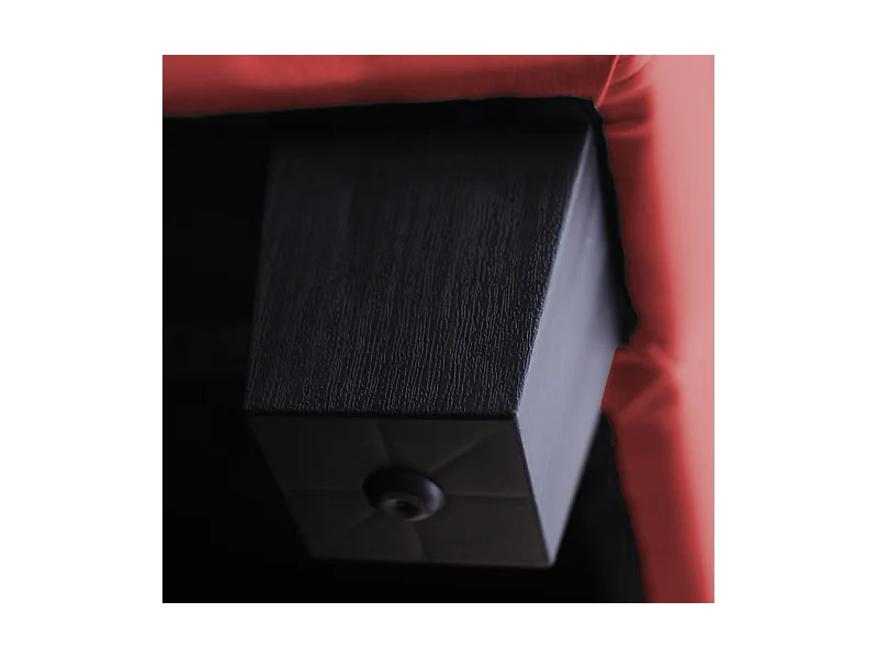 3-zitsbank Lille,  leer, rood