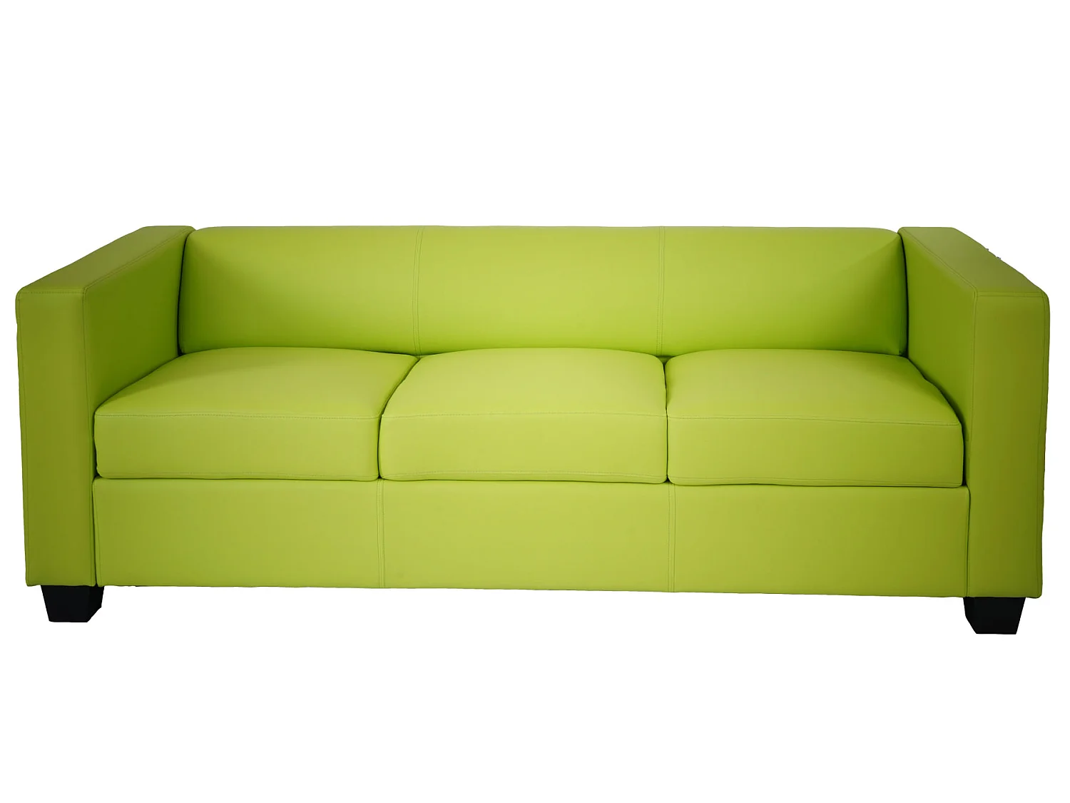 Sofa 3-osobowa Lille,  sztuczna skóra, jasnozielona