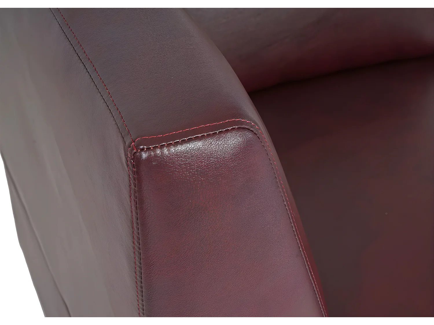 Canapé 4 places Moncalieri,  rouge-brun