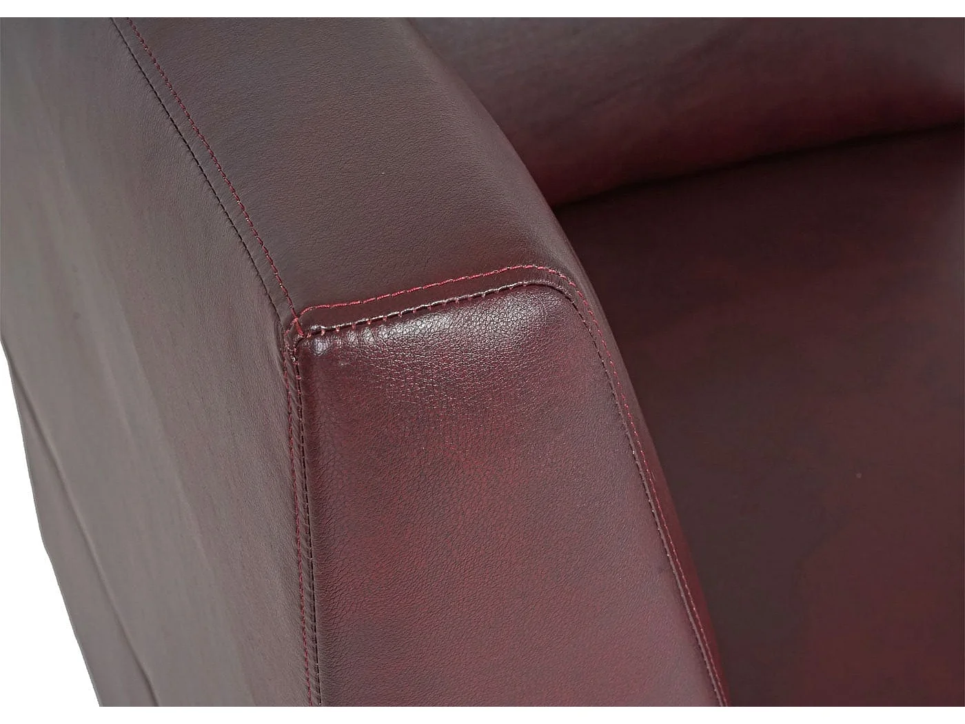 Canapé 4 places Moncalieri,  rouge-marron