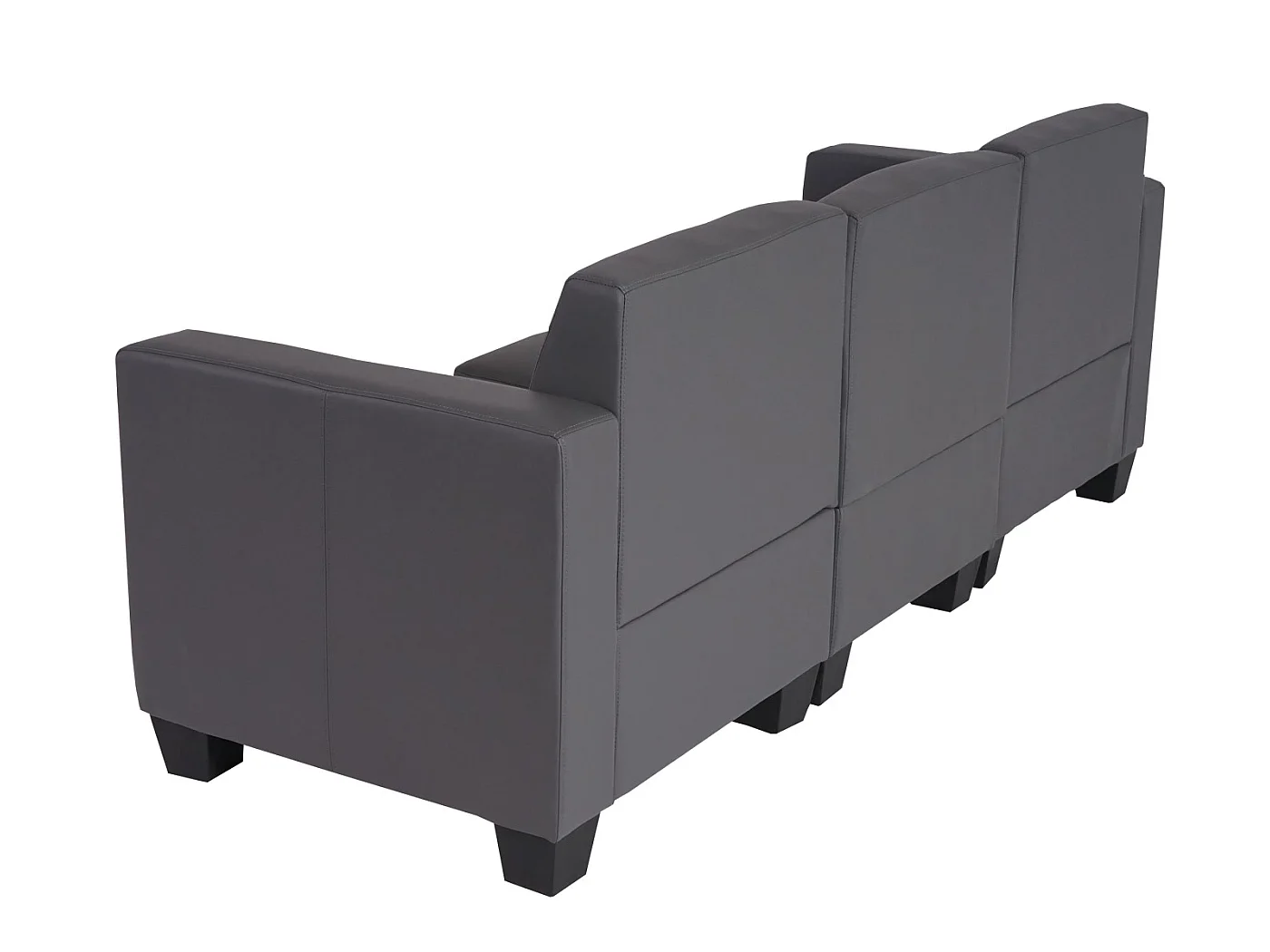 Sofá 3 plazas Moncalieri,  gris oscuro