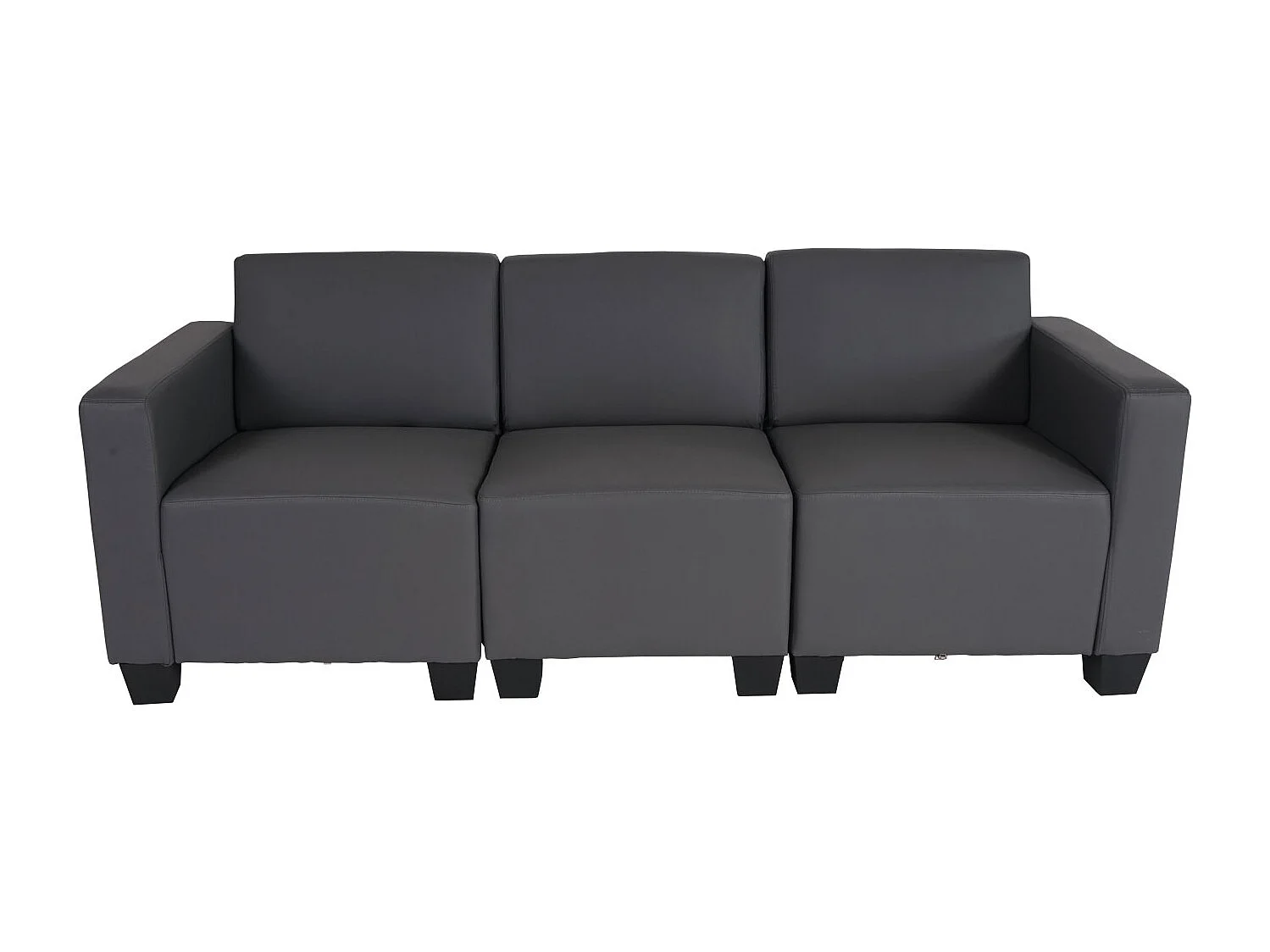 Canapé 3 places Moncalieri,  gris foncé