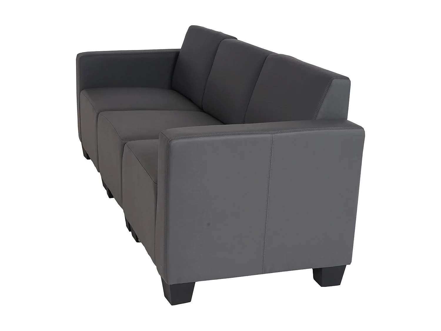 Canapé 3 places Moncalieri,  gris foncé