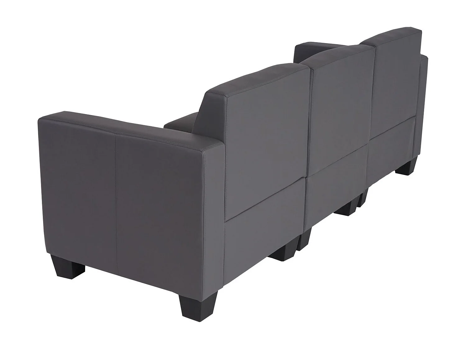 Canapé 3 places Moncalieri,  gris foncé