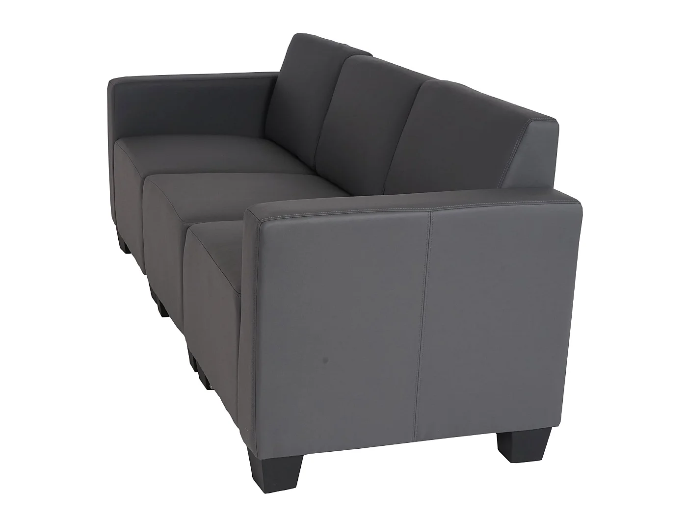 Canapé 3 places Moncalieri,  gris foncé