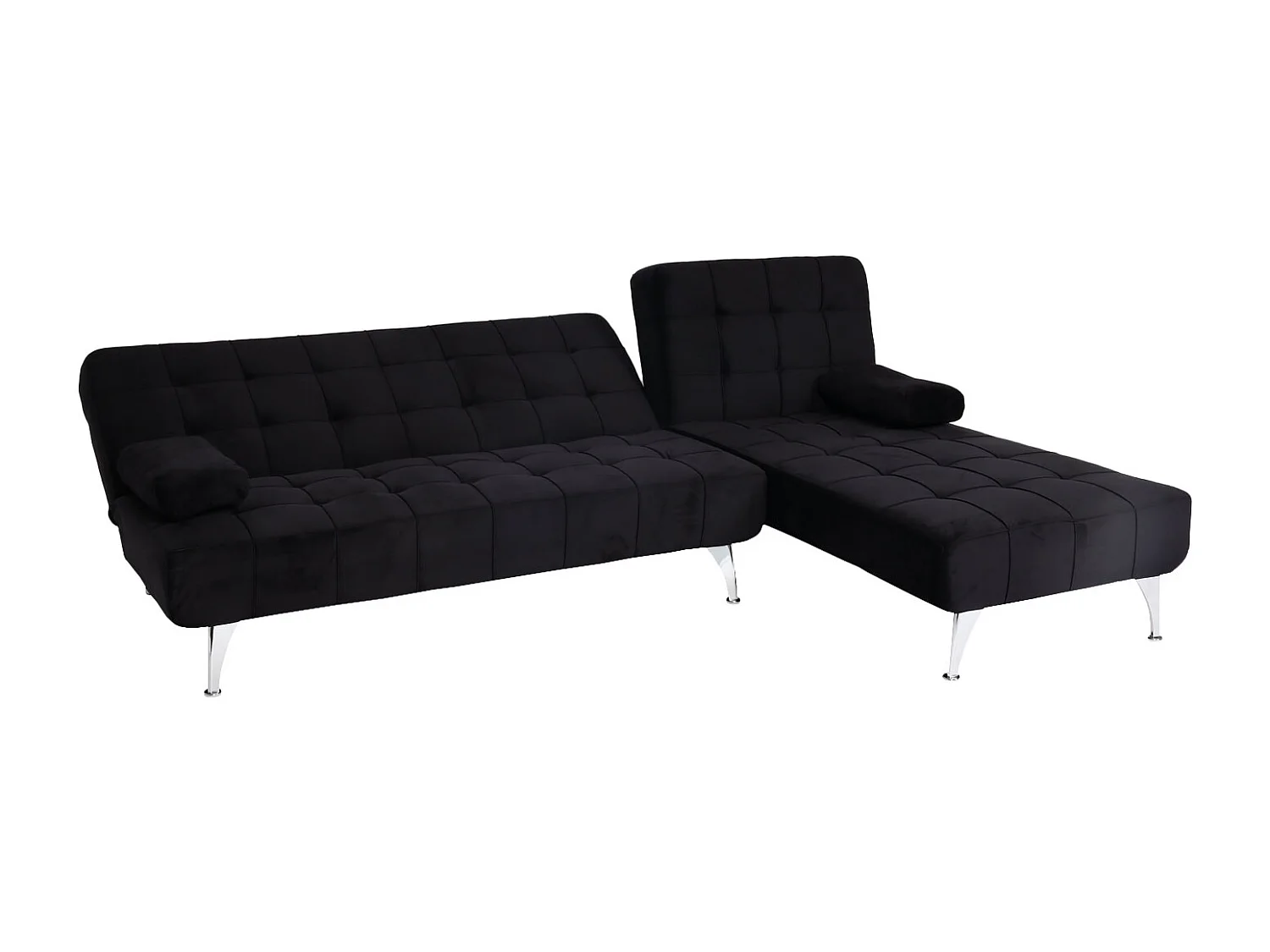 Schlafsofa MCW-K22, Samt schwarz