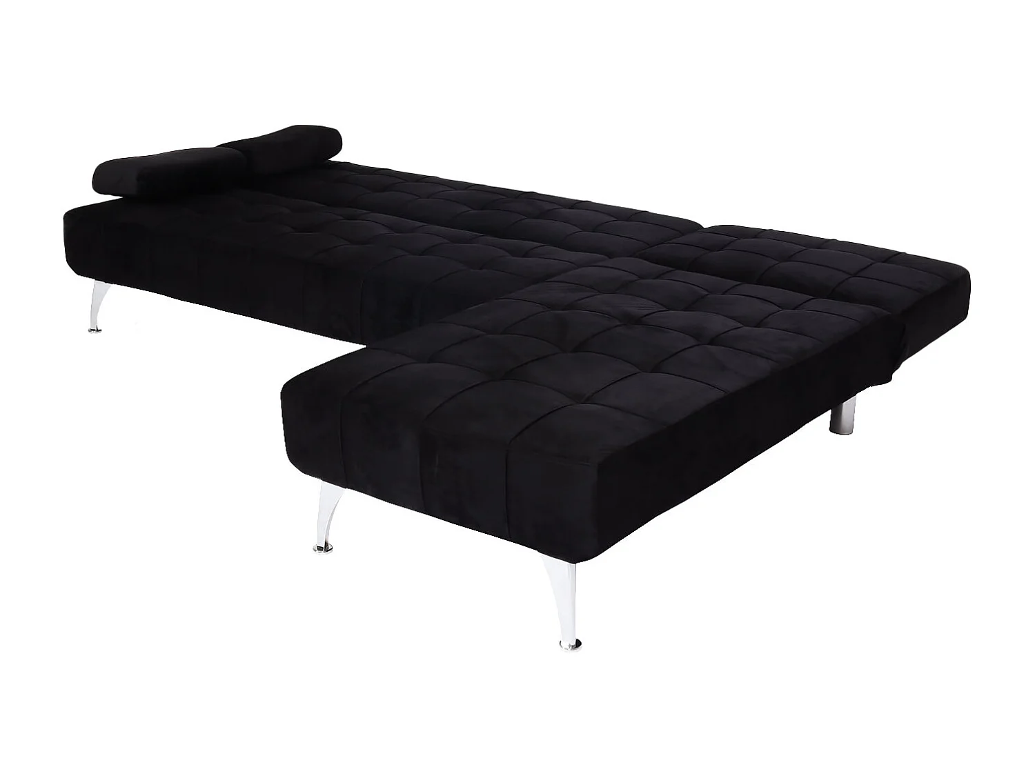 Schlafsofa MCW-K22, Samt schwarz