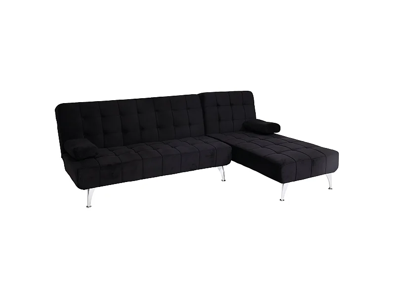 Sofa rozkładana MCW-K22,  aksamitny czarny