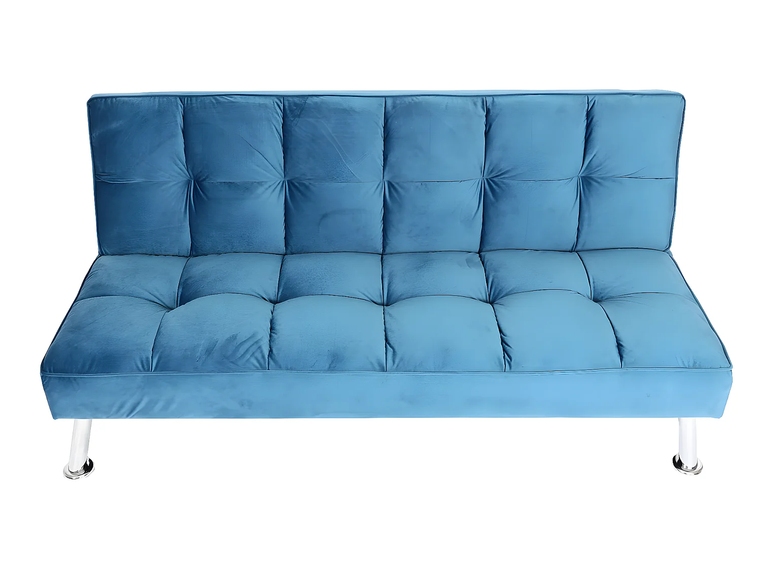 Sofa MCW-K21, Samt, blau