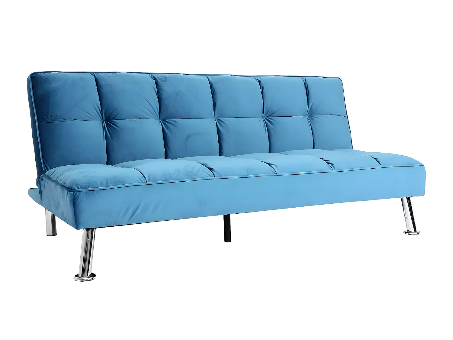 Sofa MCW-K21, Samt, blau