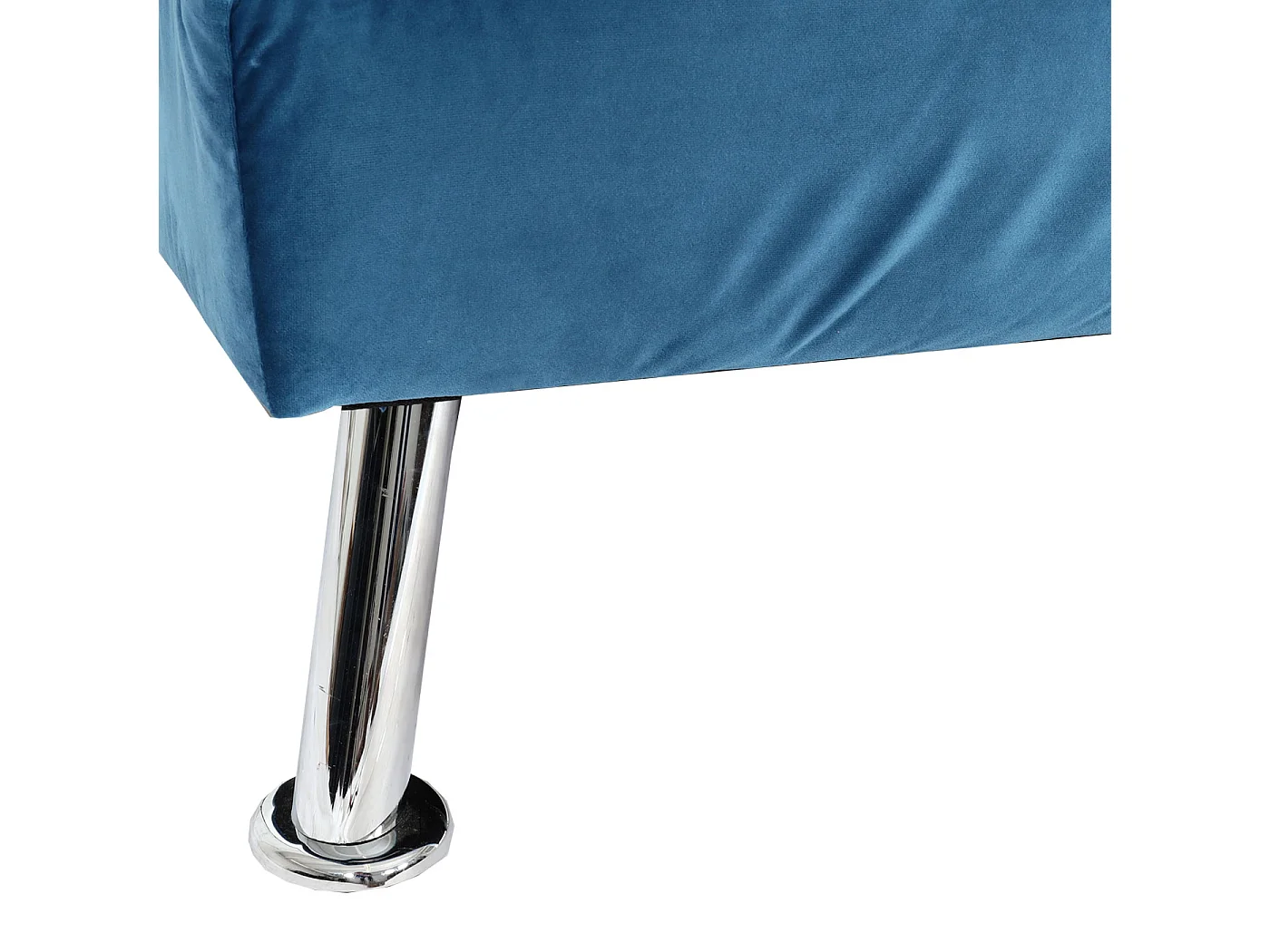 Divano letto sofà reclinabile MCW-K21 molle nosag legno ferro ~ velluto blu