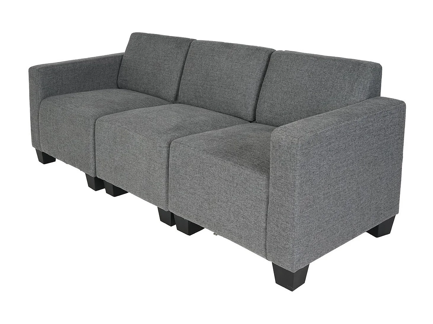 Modular 3-Sitzer Sofa Moncalieri, Grau