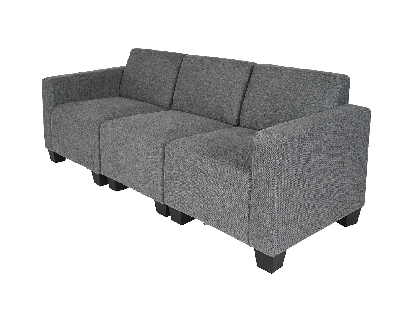 Canapé modulaire 3 places Moncalieri,  gris