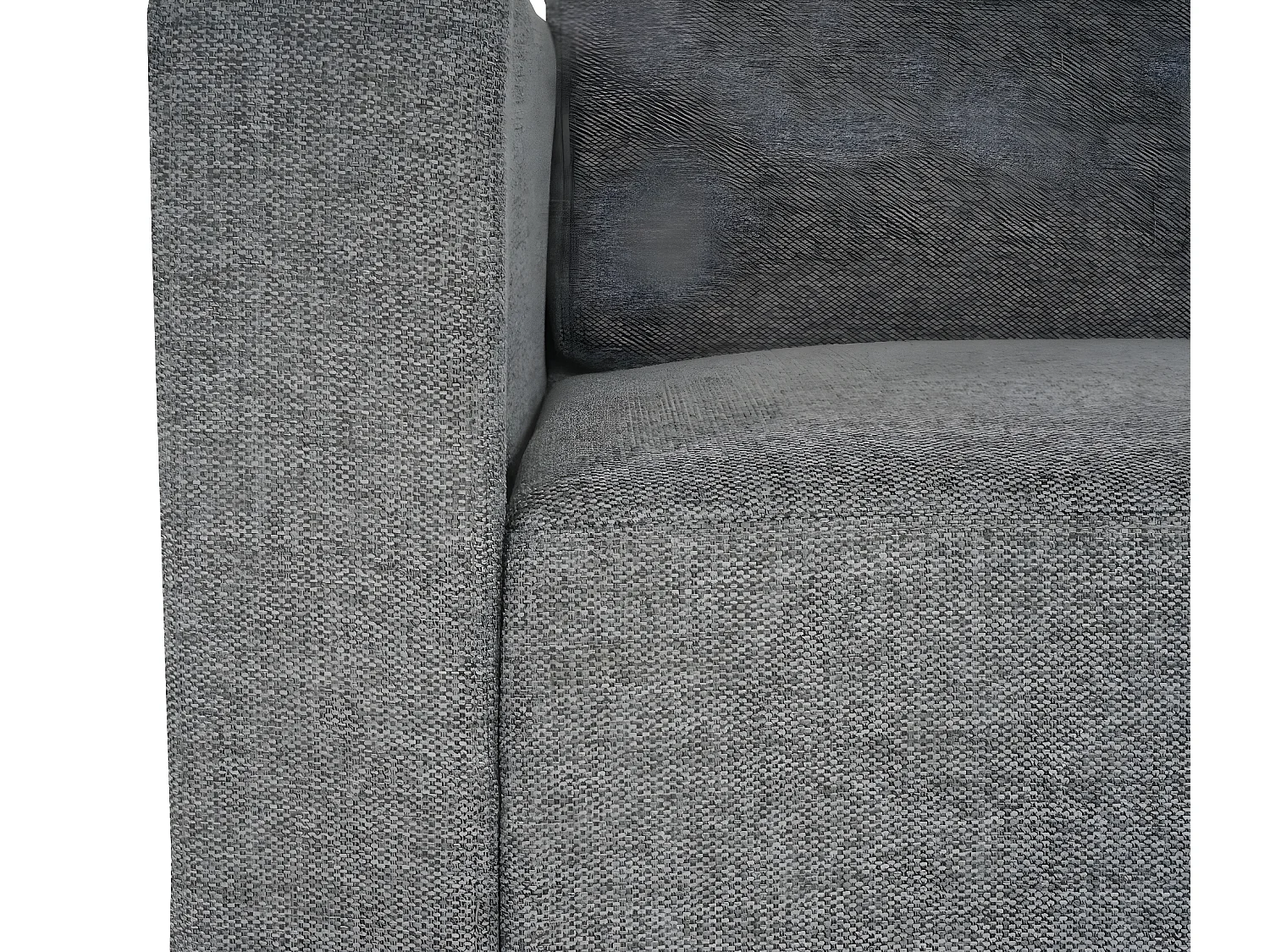 Salotto modulare componibile lounge moderno Lione N71 tessuto combinazione 4-1 grigio