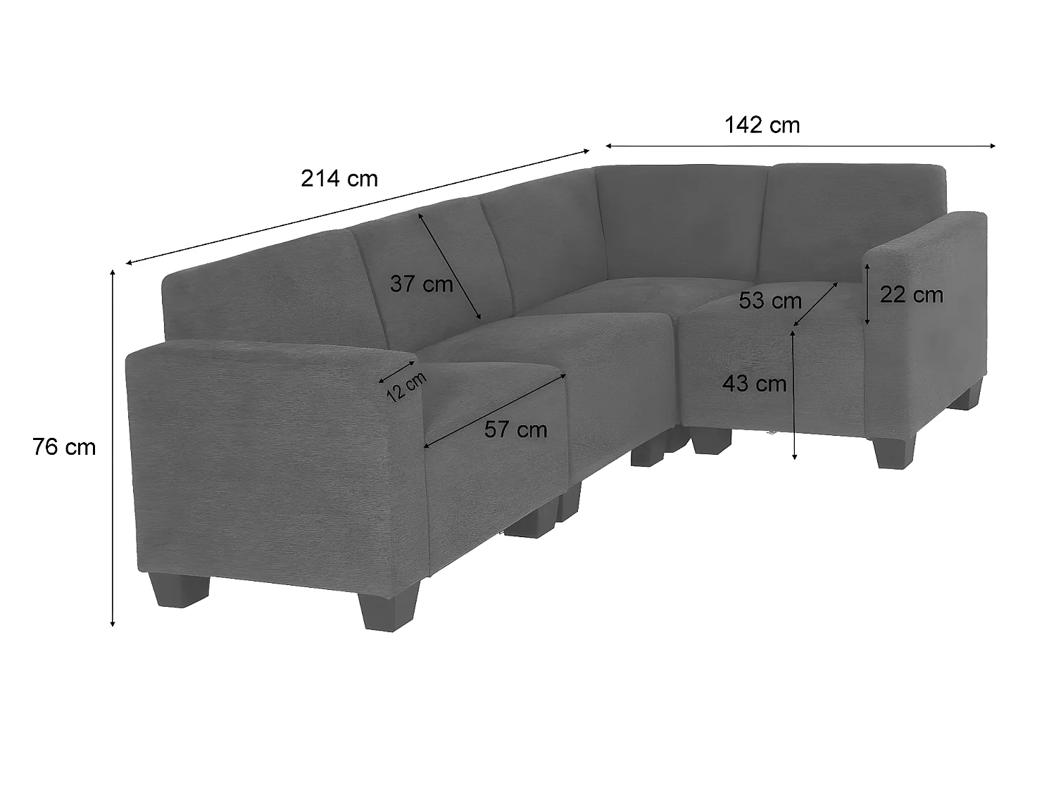 System sof Moncalieri (5-częściowy),  szary
