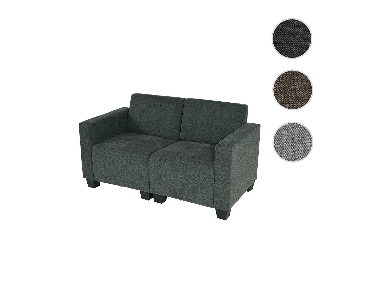 Modułowa sofa 2-osobowa Moncalieri,  brązowy