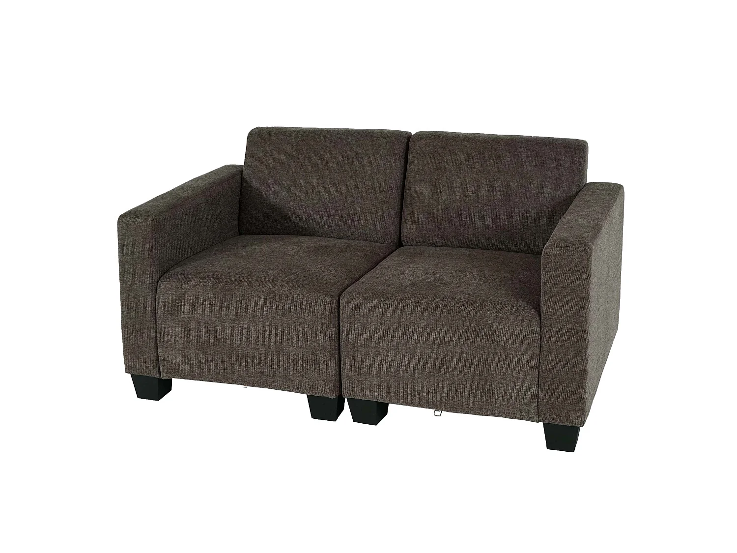 Modułowa sofa dwuosobowa Moncalieri,  brązowa